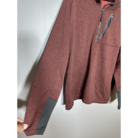 The North Face Sweater Mens XXL Burgundy Canyonlands Half Zip Pullover Casual - Picture 2 of 10